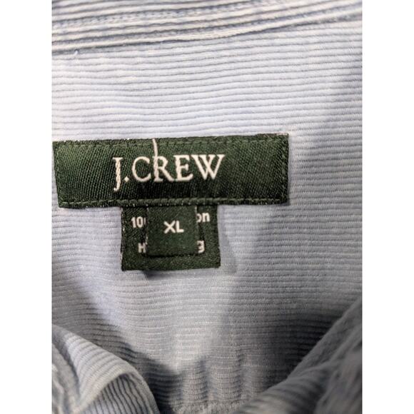 Vtg J Crew Corduroy Shirt Mens XL Button Up Pocket Oarsman Light Baby Blue - Picture 3 of 13